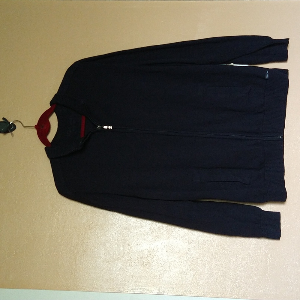 Saint James Men's Navy Blue Cardigan Size 42 (USA Medium)